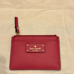 Red Kate Spade card case